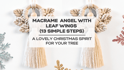 How to Make a Macrame Christmas Angel Ornament with Wings