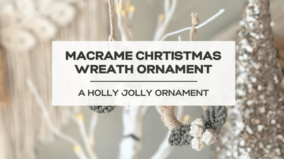 A Fun and Intricate Mini Macrame Wreath Ornament with Holly