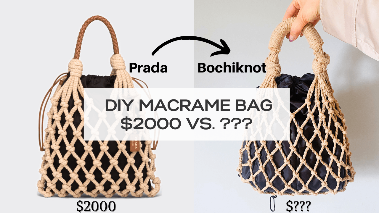 PRADA NYLON BUCKET BAG DIY  How to transform a Prada nylon pouch into a bag  