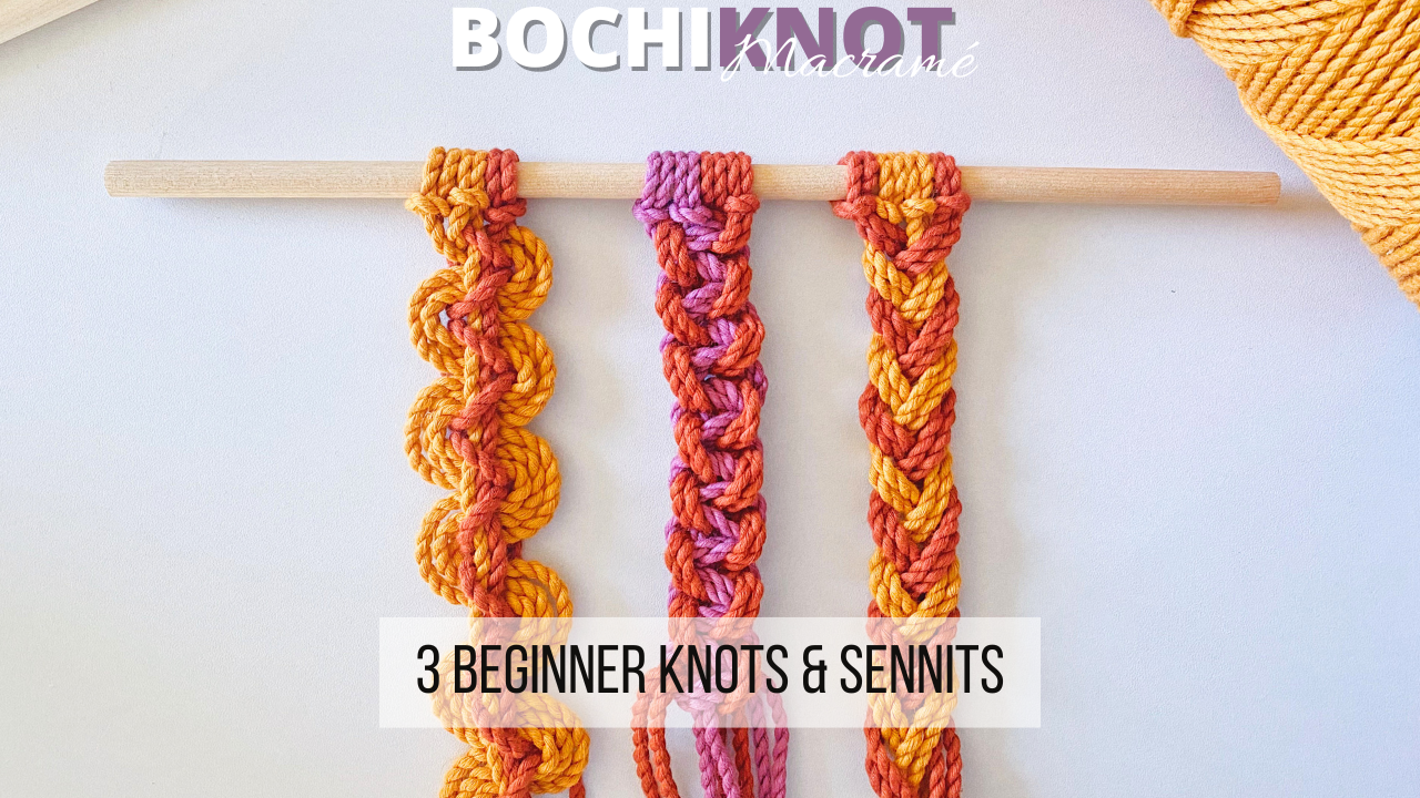 3 Macrame Knot Patterns to Use for Any Wall Hanging Design (Video Tutorial)  – Bochiknot
