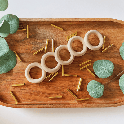 Wooden Rings 2" for Macramé Plant Hnagers 5 Pack - Macrame Accessories