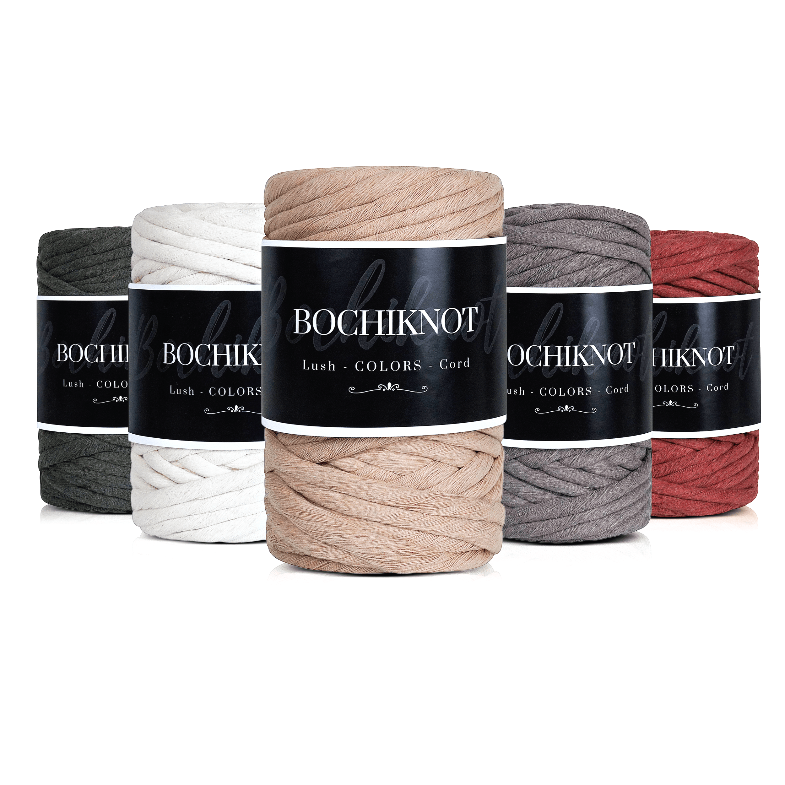  BOCHIKNOT 5mm Macrame Cord - Single Strand Macrame Cord -  Cotton Cord For Macrame & Knotting - Macrame Rope Supplies In 3mm 4mm 5mm  For Crafts, Wall Hangings, Plant Hangers