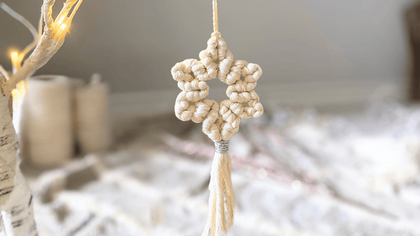 Macrame star ornament