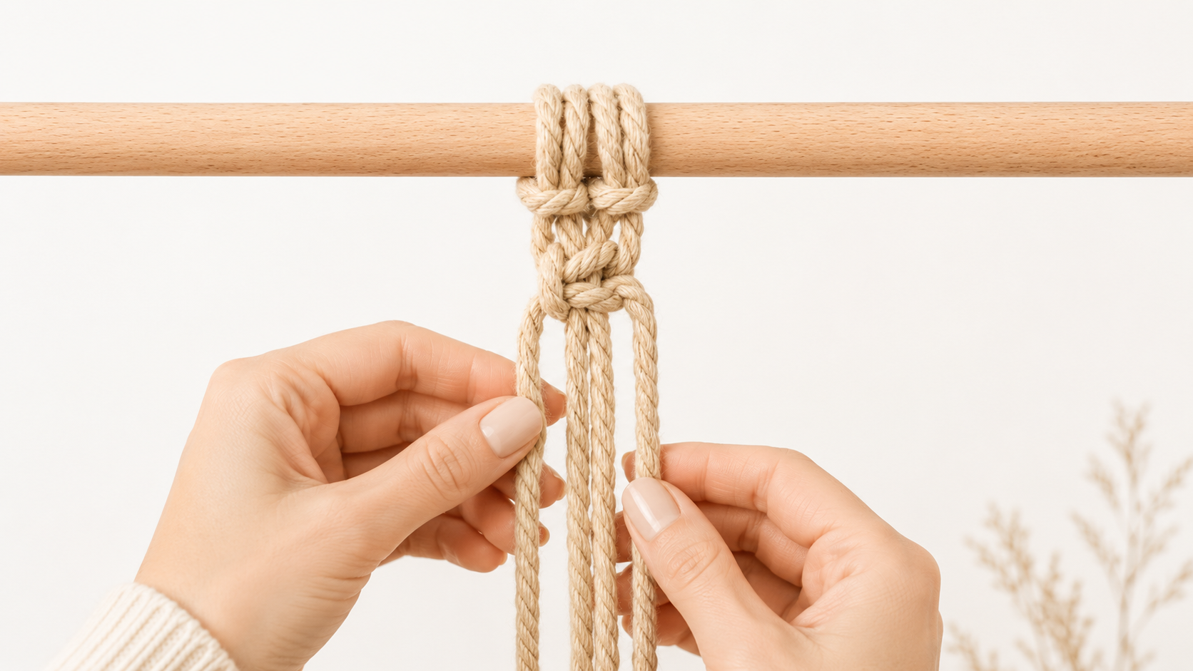 Square knot tutorial featured image