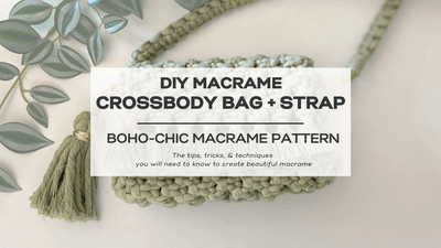 How to DIY Macrame Crossbody Bag Pattern with Tassel Accents and Strap