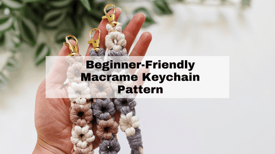 How to Make a Macrame Daisy Keychain Tutorial (9 Simple Steps)