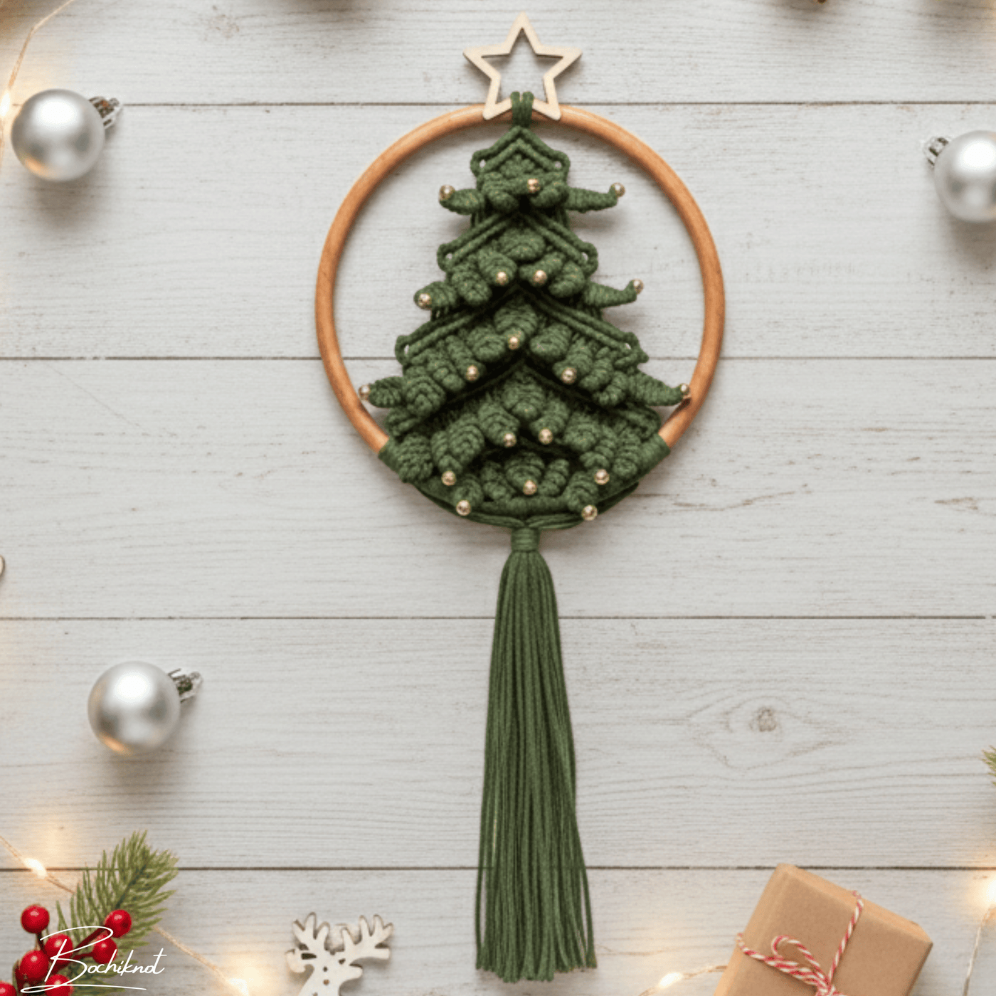 10" Beechwood Macramé Hoop