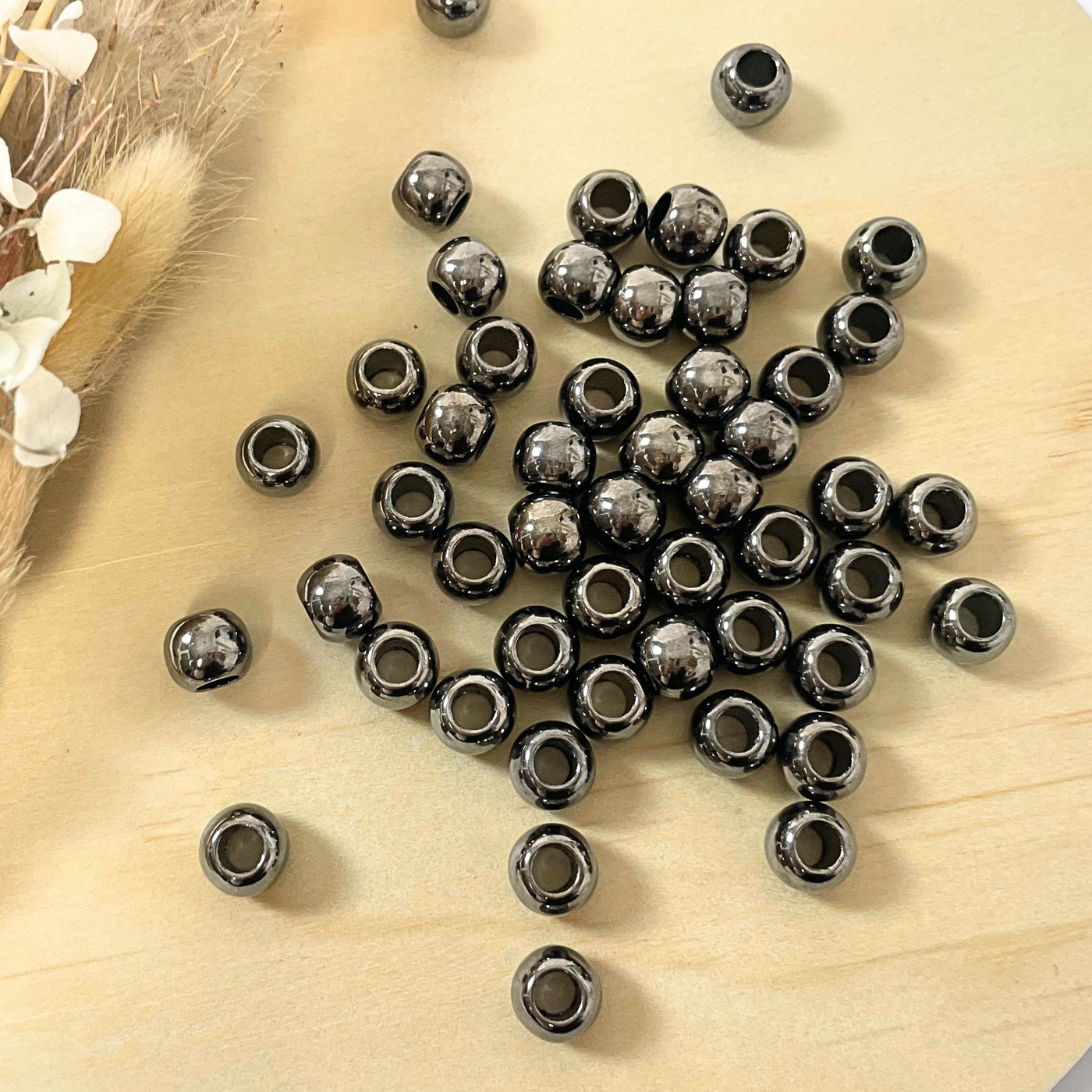 Metallic Gloss Circle Beads (50 pcs/pack)