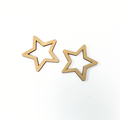 Wooden Star Frames (2 pack)