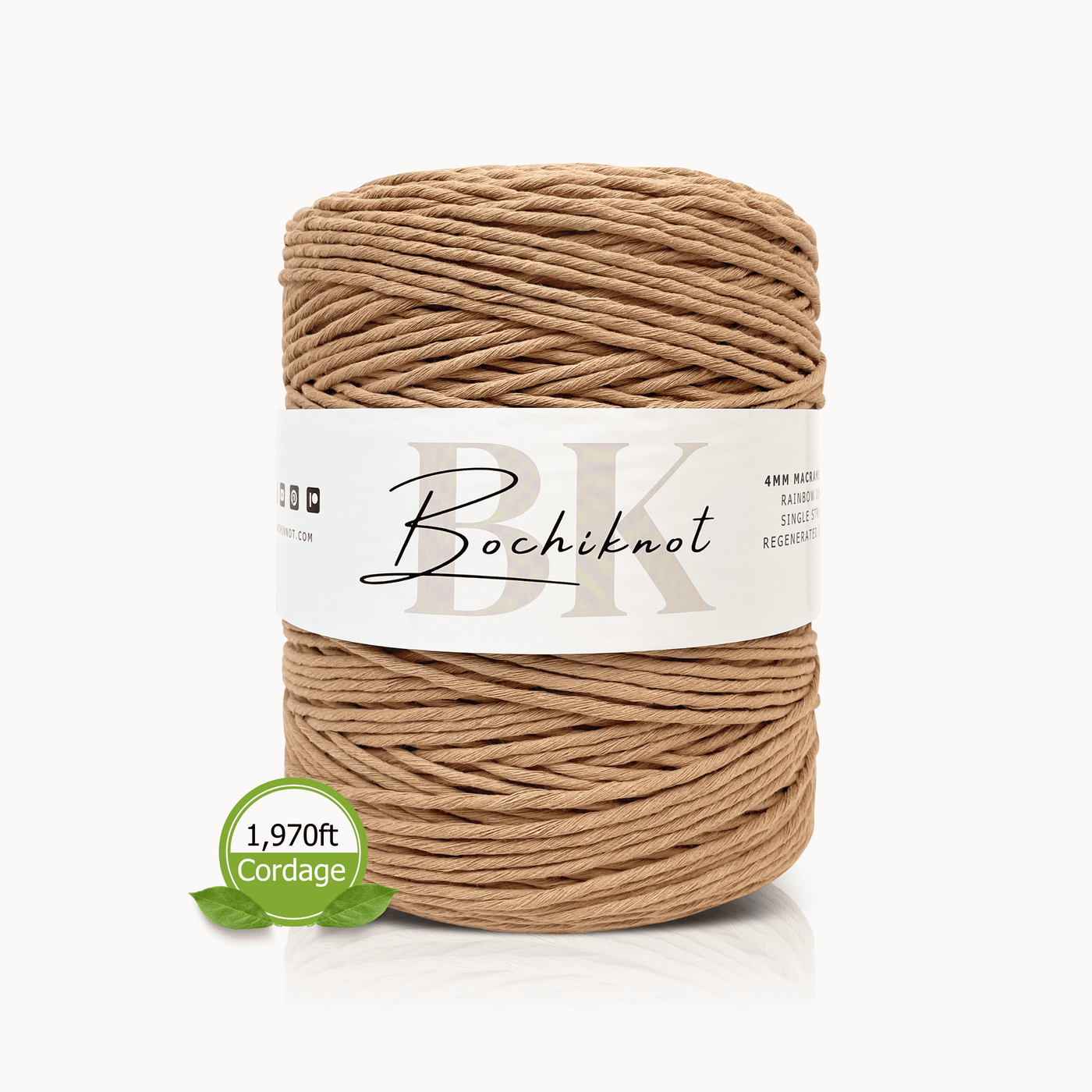 Single Strand Twist Recycled Cotton Cord JUMBO (2kg)