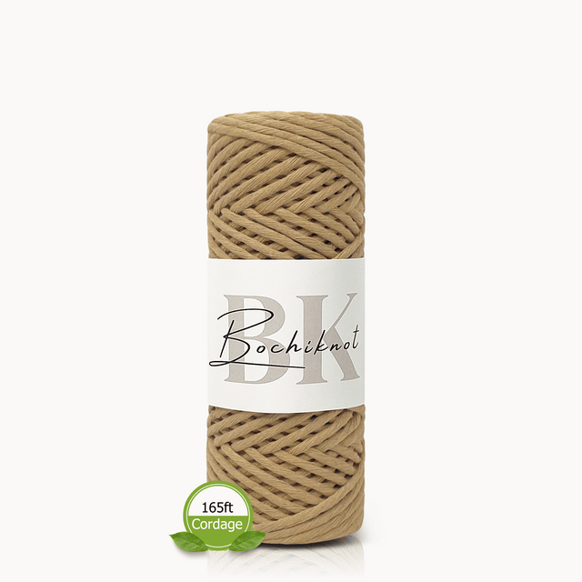 Clearance Mini Macrame Cord (3mm x 50m, Biscuit)