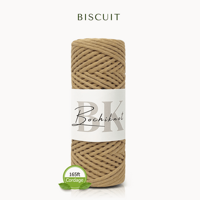 Clearance 4mm Macrame Cord (50m, Biscuit)
