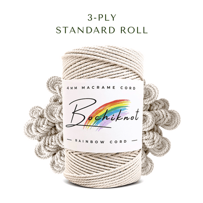 4mm 3-Ply Natural Cotton Macramé Cord