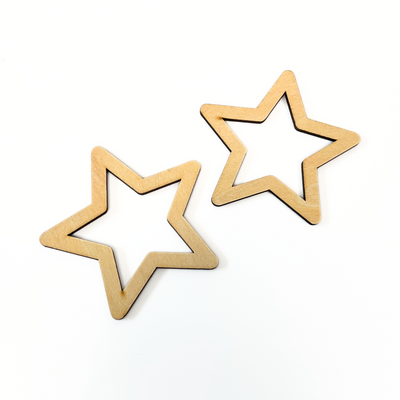 Wooden Star Frames (2 pack)