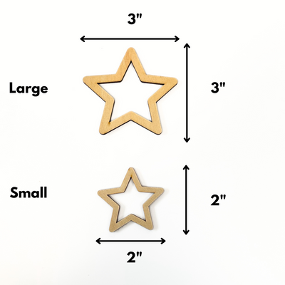 Wooden Star Frames (2 pack)