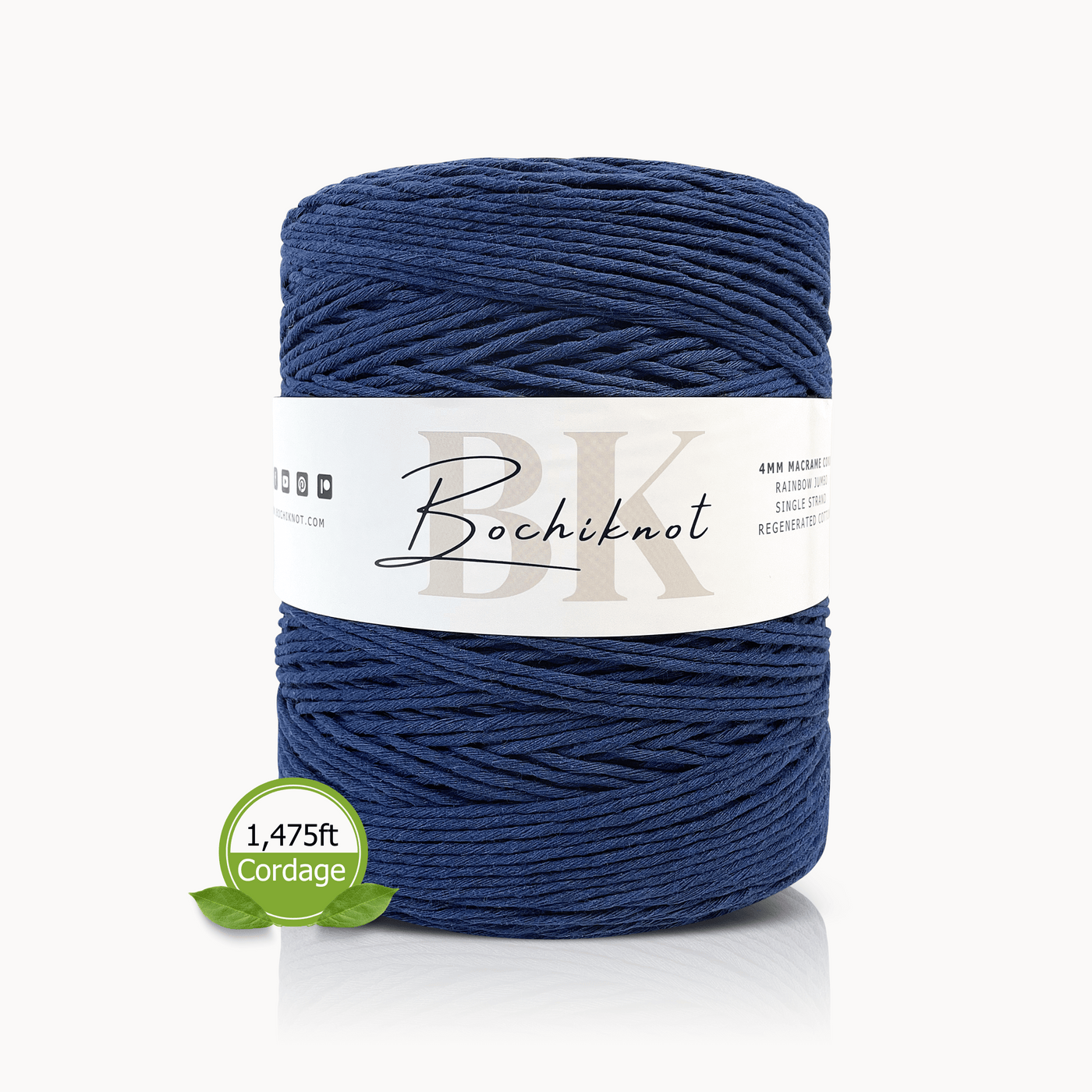 Single Strand Twist Recycled Cotton Cord JUMBO (2kg)