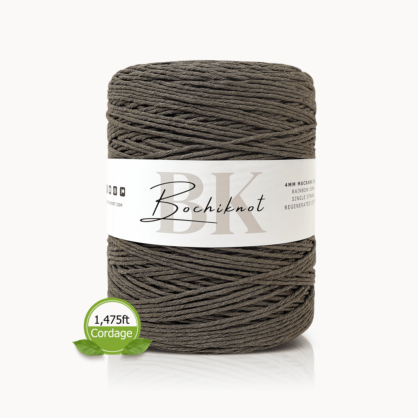 Single Strand Twist Recycled Cotton Cord JUMBO (2kg)