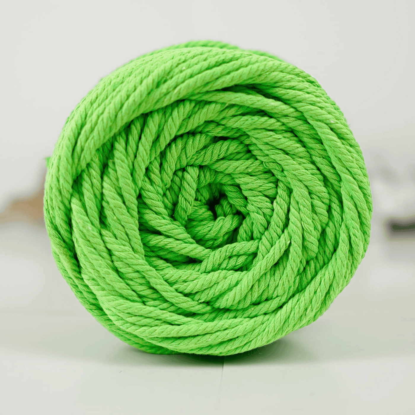 Clearance Vibrant 4mm Multi-ply Cotton Cord (Slime Green)