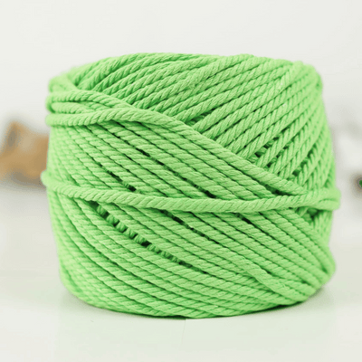 Clearance Vibrant 4mm Multi-ply Cotton Cord (Slime Green)