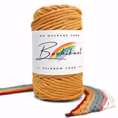 CLEARANCE RAINBOW 6mm Single Strand Twist Recycled Cotton Cord (110yds)