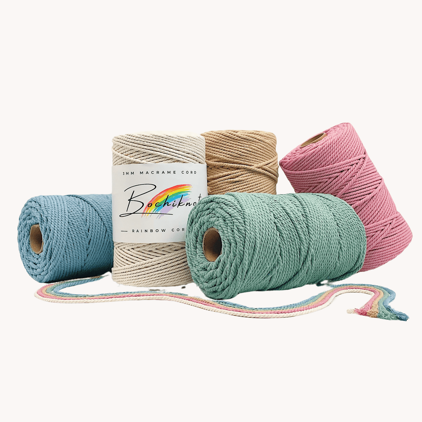 3ply Twist Recycled Cotton Cord REGULAR (1kg)