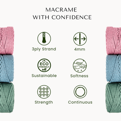 3ply Twist Recycled Cotton Cord