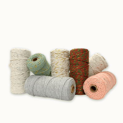 Single Strand Twist Recycled Cotton Cord PETITE (100m)