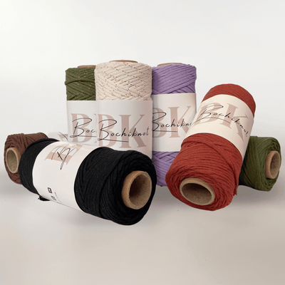 Braided 4mm Macrame Cord (100m, Black)