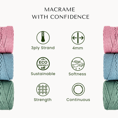 Clearance 3-Ply Macrame Cord (Lilac, 220m)
