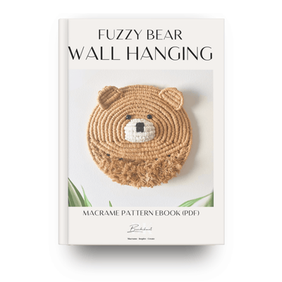 Macrame Fuzzy Bear Wall Hanging Pattern Ebook