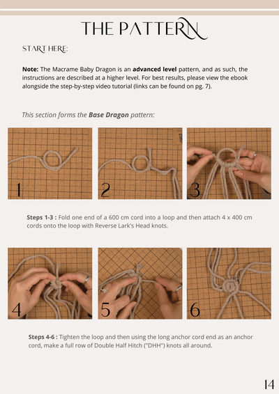 Macrame Baby Dragon Pattern Ebook