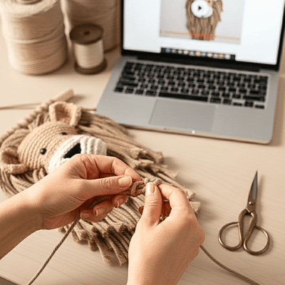 Macrame Lion Kit