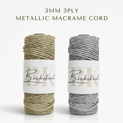 3mm 3ply Metallic Macrame Cord (100m)