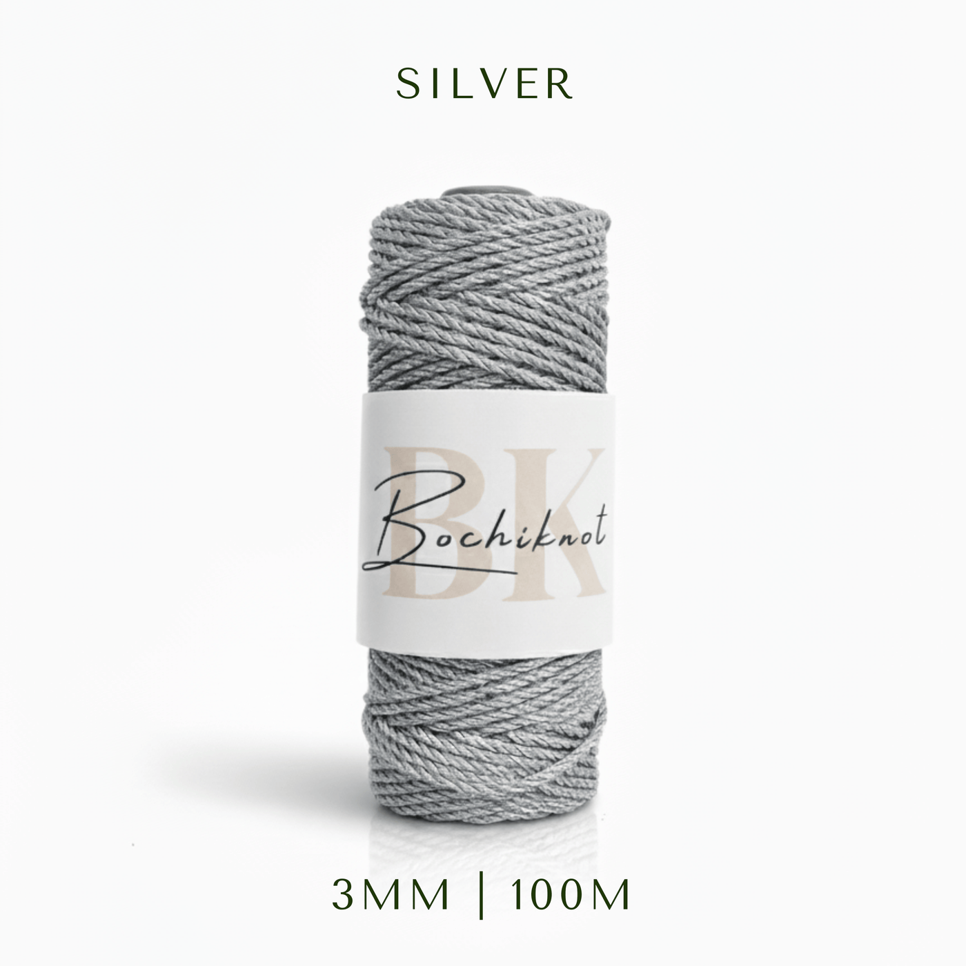 3mm 3ply Metallic Macrame Cord (100m)