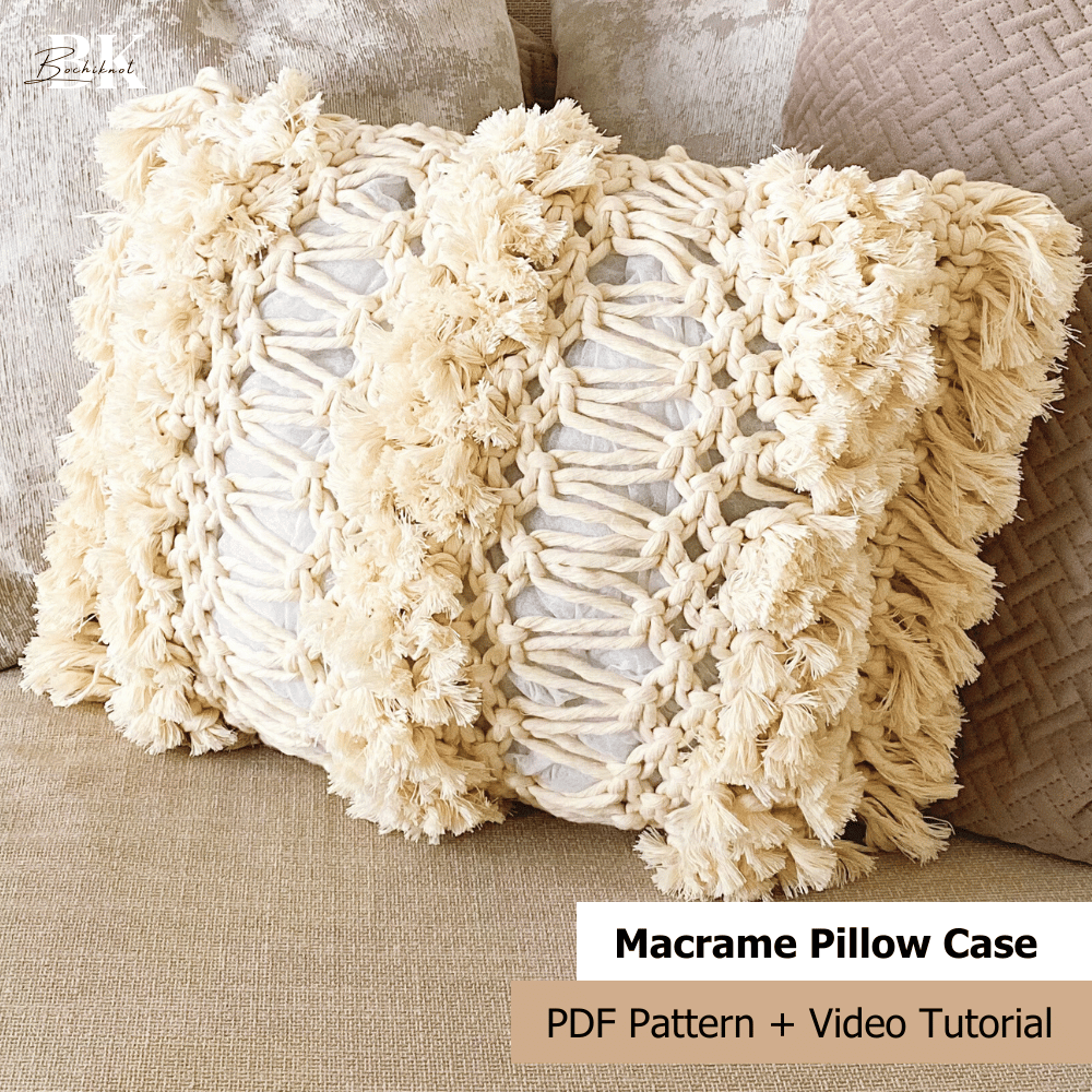 Macrame Pillow Case Cover