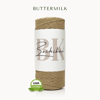 Single Strand Twist Recycled Cotton Cord PETITE (100m)