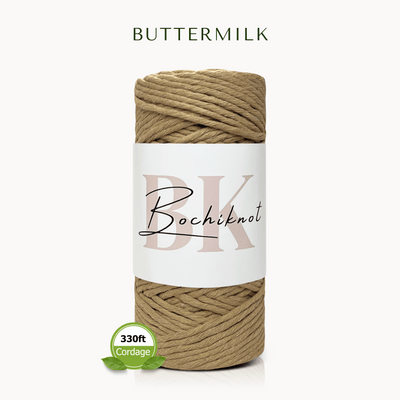 Single Strand Twist Recycled Cotton Cord PETITE (100m)