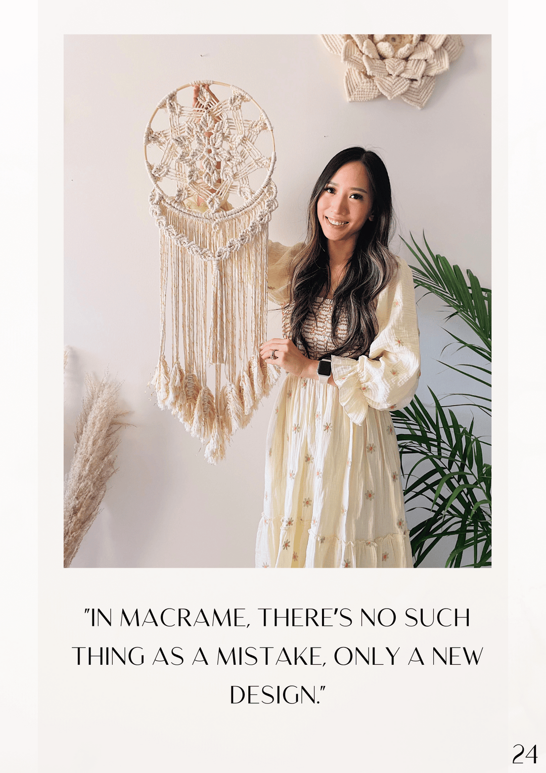 BOCHIKNOT Macrame Star Leaf Dreamcatcher | PDF Pattern + Video