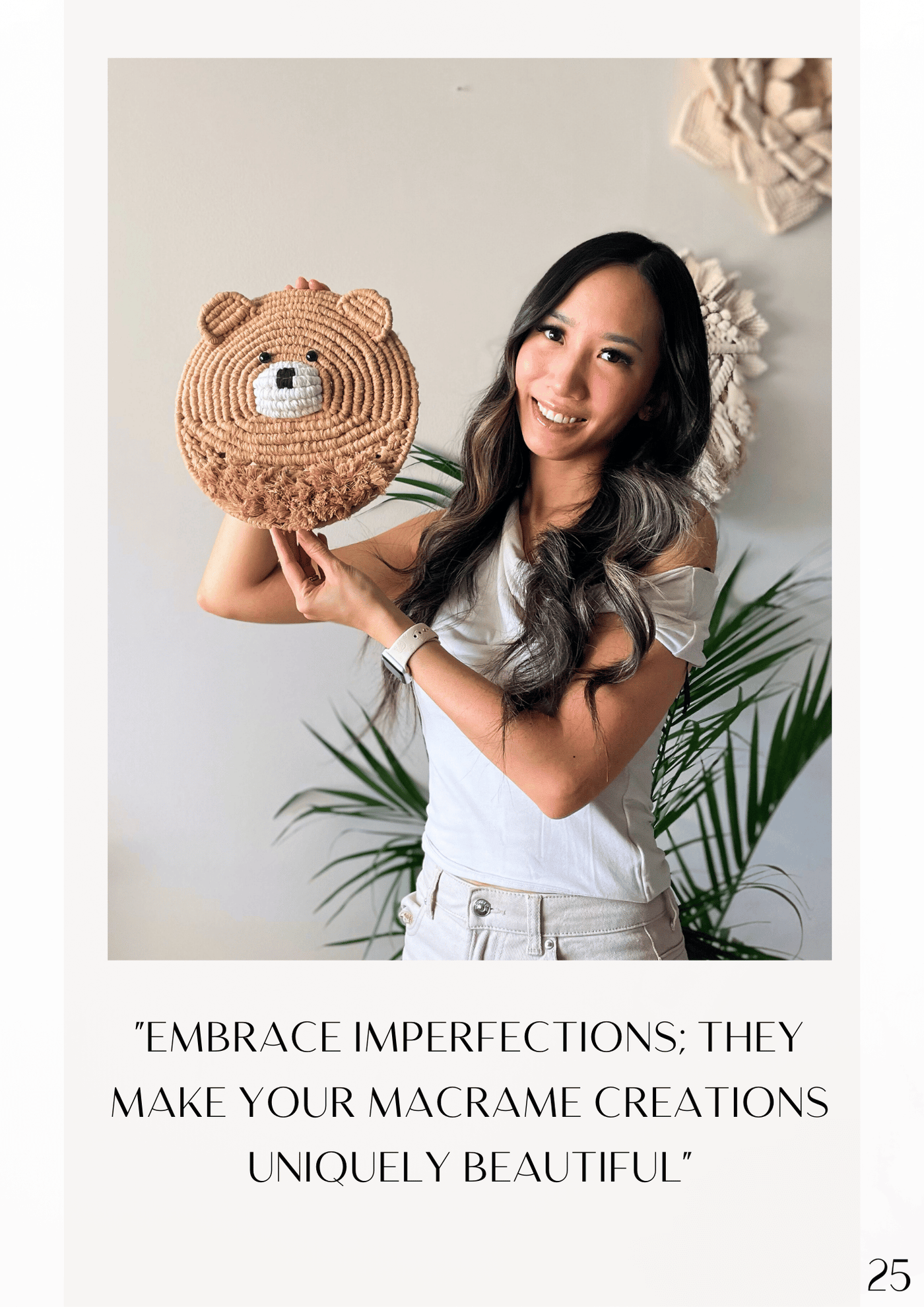 Macrame Fuzzy Bear Wall Hanging Pattern Ebook