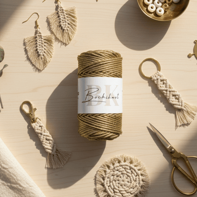 3mm Braided Metallic Macrame Cord (100m)