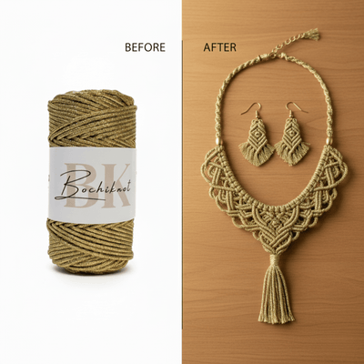 3mm Braided Metallic Macrame Cord (100m)