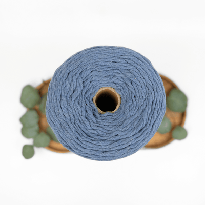 Clearance 3mm Recycled Macrame Cord (650yds, Stone Blue)