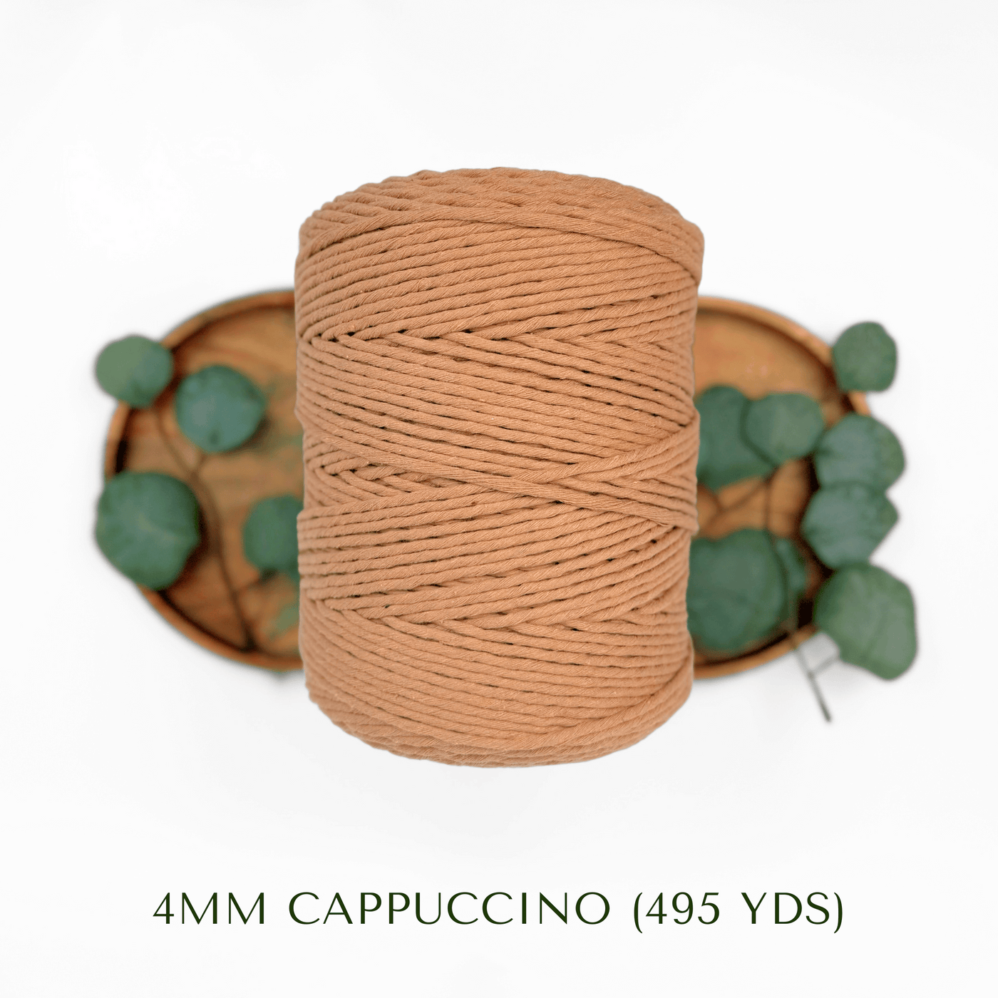 Clearance 4mm Recycled Macrame Cord (495yds, Cappuccino)