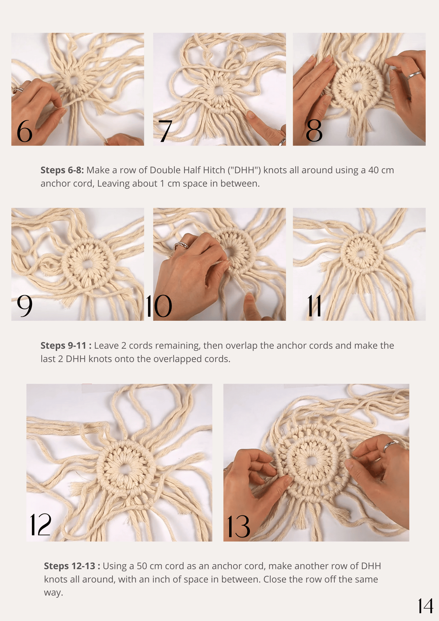 Macrame Lotus Wall Hanging Pattern Ebook