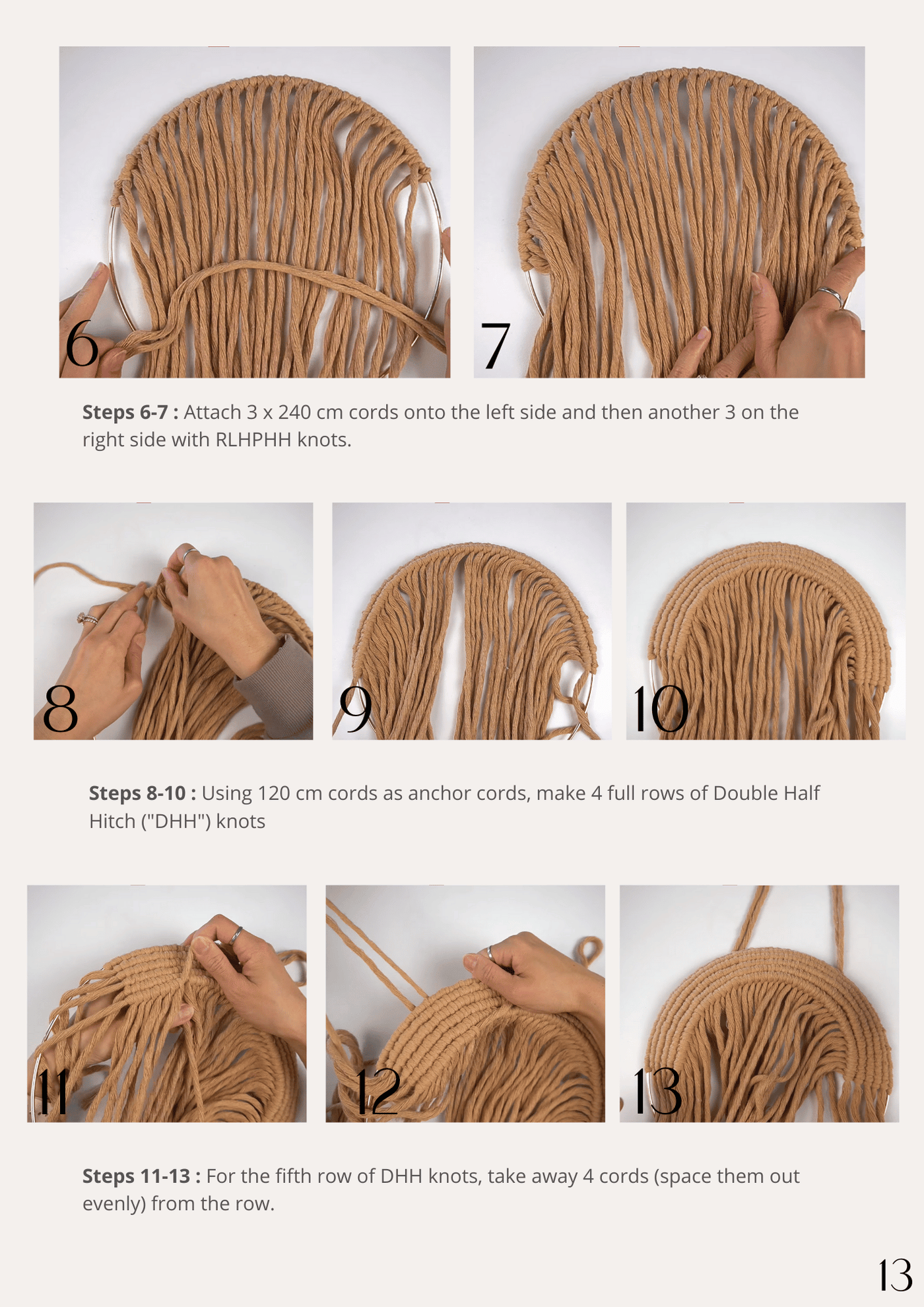 Macrame Fuzzy Bear Wall Hanging Pattern Ebook