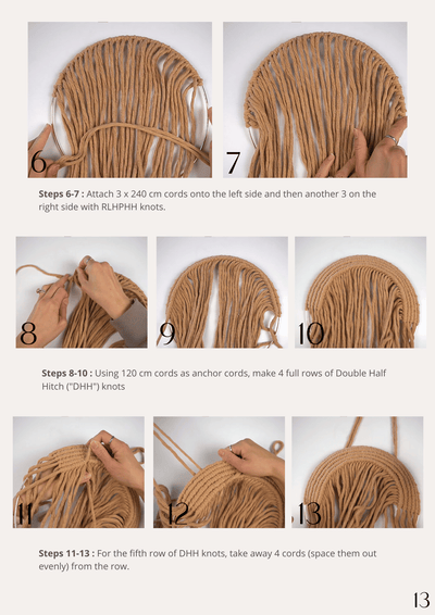 Macrame Fuzzy Bear Wall Hanging Pattern Ebook