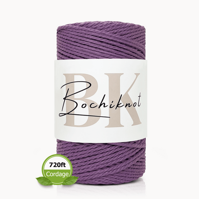 Clearance 3-Ply Macrame Cord (Lilac, 220m)