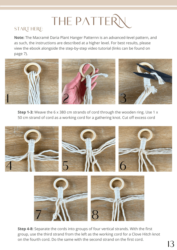 printable macrame plant hanger instructions BOCHIKNOT | Macrame Plant Hanger for Beginners