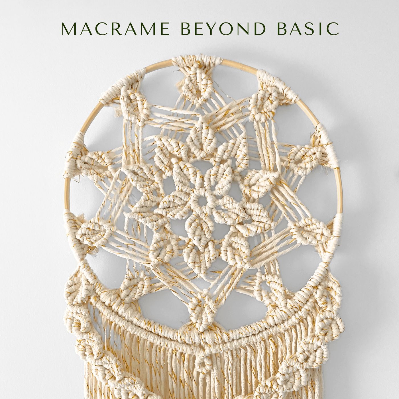 Clearance Mini 4mm Macrame Cord (50m, Natural Gold)