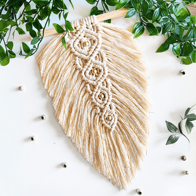 Clearance Mini 4mm Macrame Cord (50m, Natural Gold)